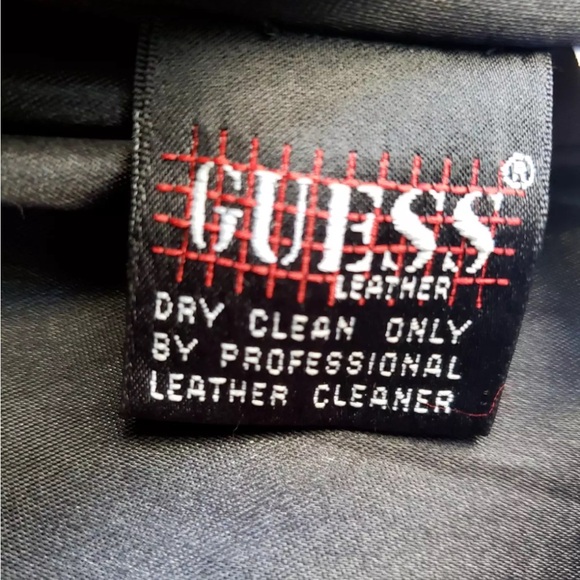 Guess Black Genuine Leather Double Breasted Jacket - Picture 6 of 16